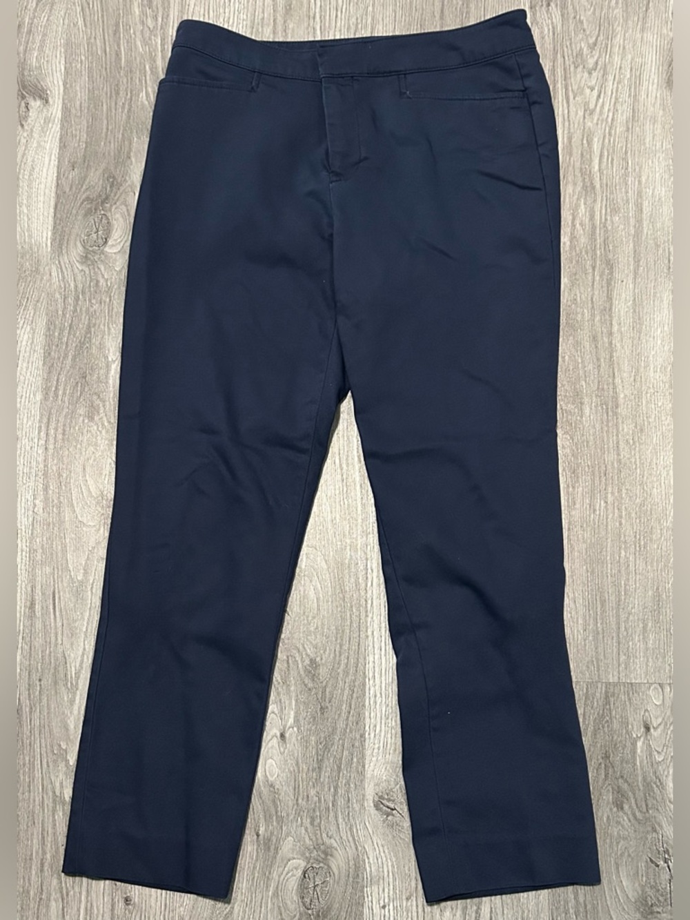 Chaps Sz. 10 Classic Navy Straight-Leg Dress Pants